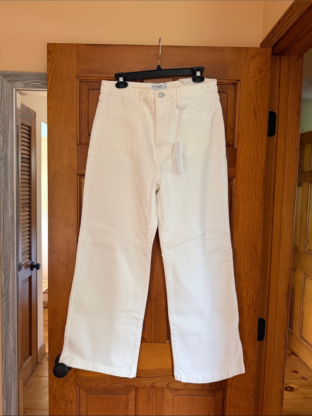 Just Black Wide-Leg Cream Women's Jeans